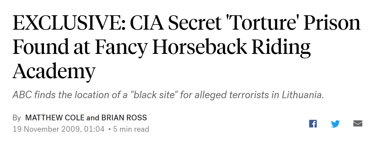 立陶宛黑料被外交部点名:马术学院内设CIA“黑监狱”