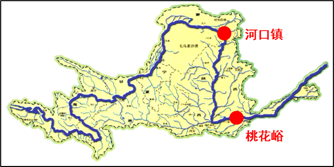 黄河上中下游分界图