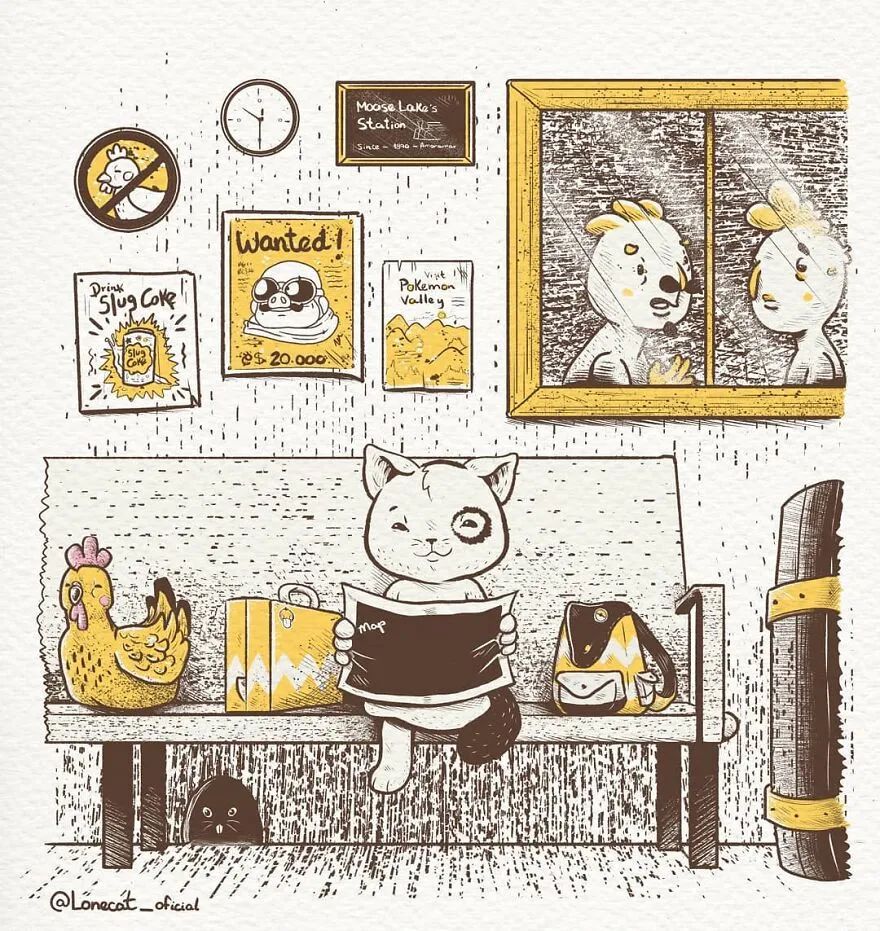 “社恐”艺术家画了一只独处的猫,引起网友共鸣:仿佛看到自己休闲区蓝鸢梦想 - Www.slyday.coM “社恐”艺术家画了一只独处的猫,引起网友共鸣:仿佛看到自己休闲区蓝鸢梦想 - Www.slyday.coM