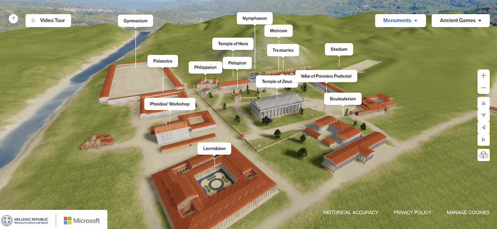 古奥林匹亚遗址原貌地图。&nbsp;&nbsp;