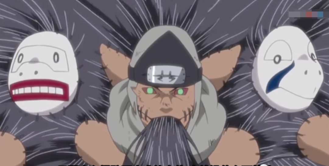 角都的大招就是全开的地怨虞之术,在面对鸣人的时候,角都就是使用这样