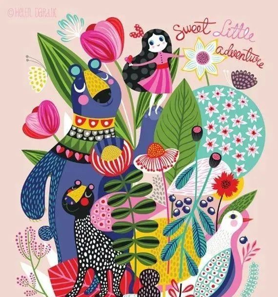 小央宝美术色彩亮丽的儿童插画作品