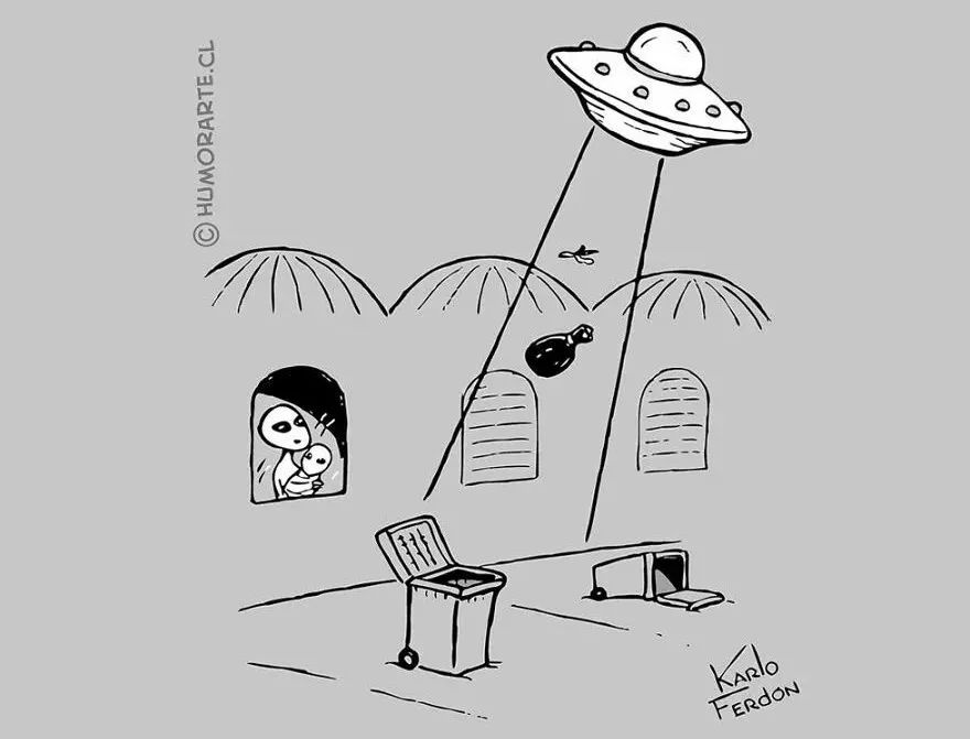 20部极简主义漫画黑与白之间藏着复杂的寓意没有人想看懂