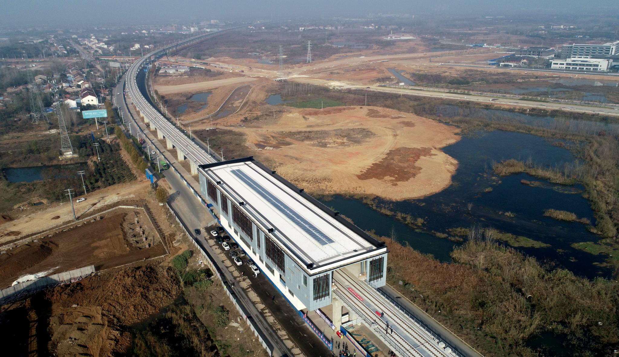 滁宁城际铁路首座车站竣工|城际铁路|无人机_新浪新闻