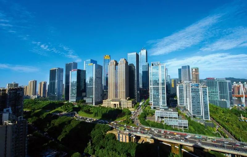 Chongqing Jiangbeizui where financial institutions gather. Photo by Zeng Yinghao