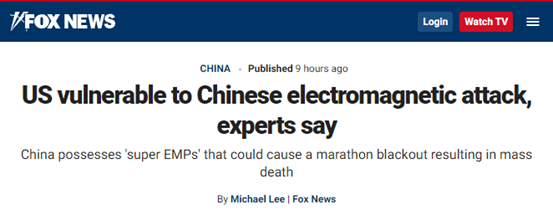 美专家惊人言论:中国这样攻击能导致90%美国人死亡