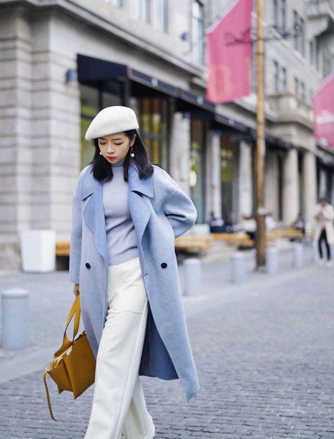 "蓝 白"是我见过最显气质的搭配,看三木治愈系穿搭,优雅气质|三木
