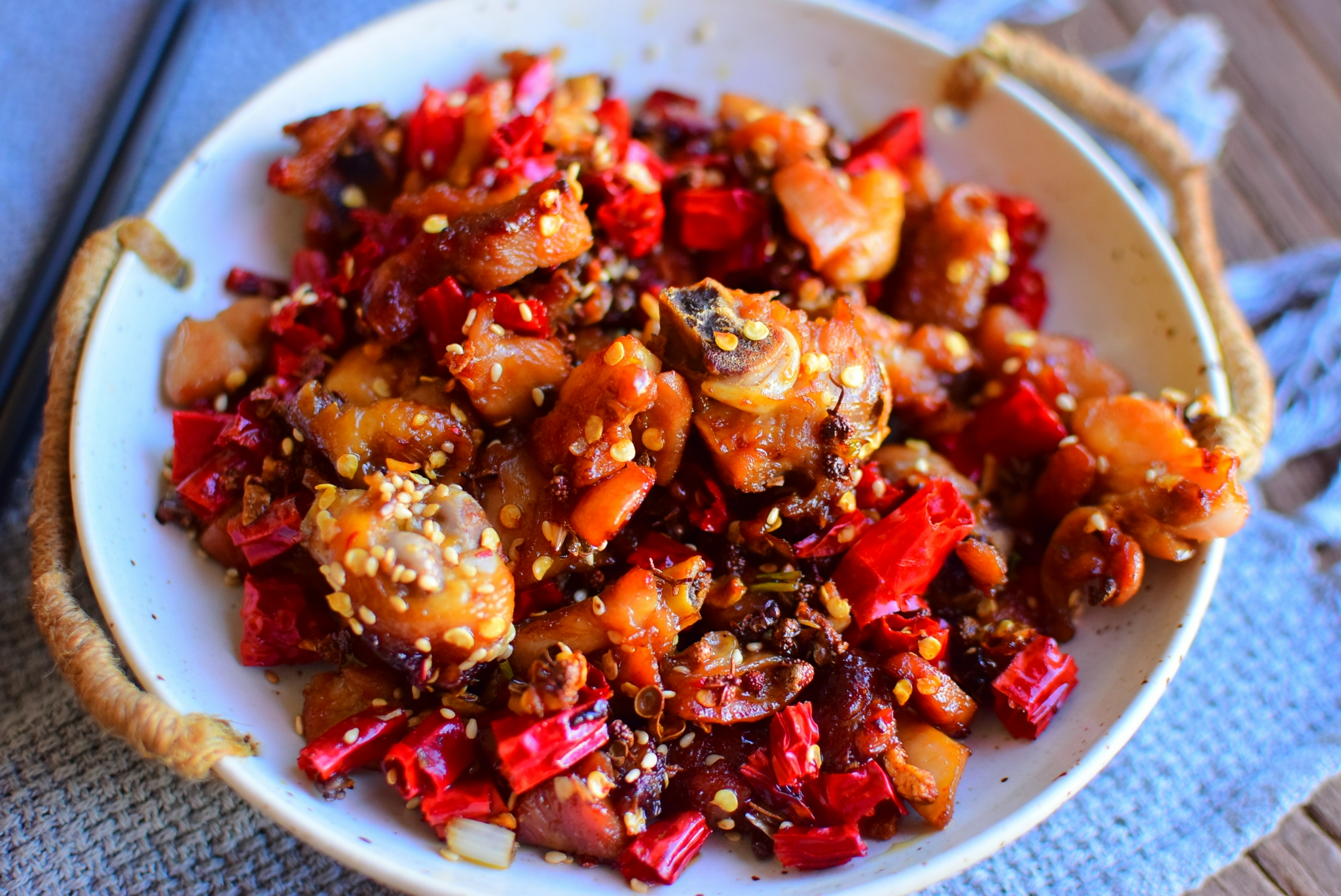 蒜香辣椒鸡块|辣椒|鸡块|建民_新浪新闻