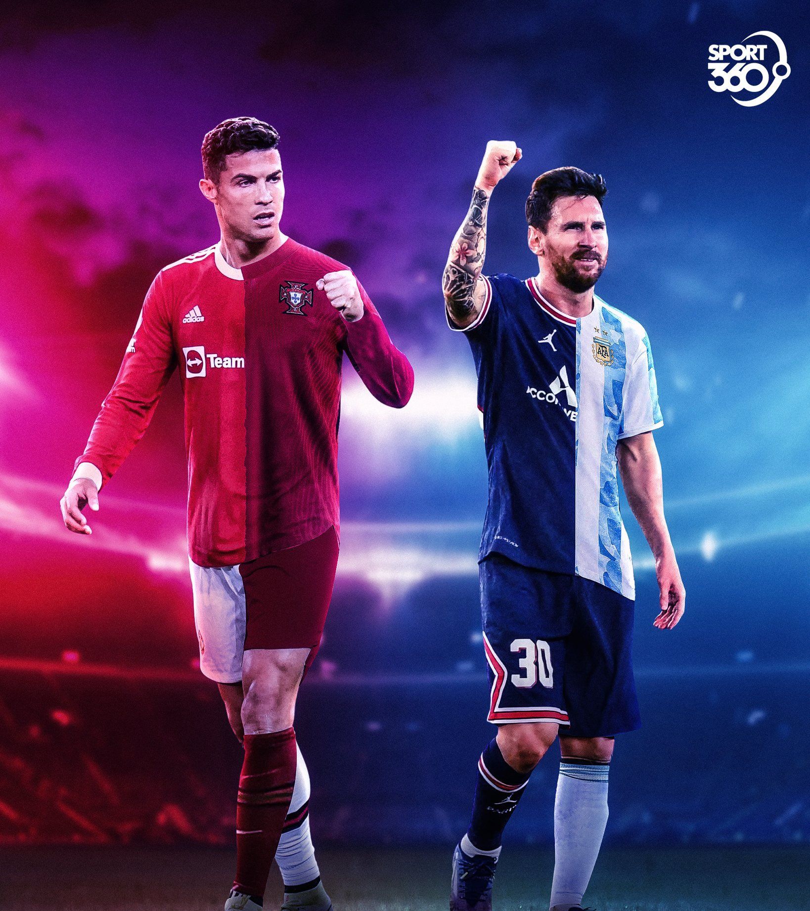 c罗加油梅西在等你呢多想看一次梅罗会师世界杯决赛啊