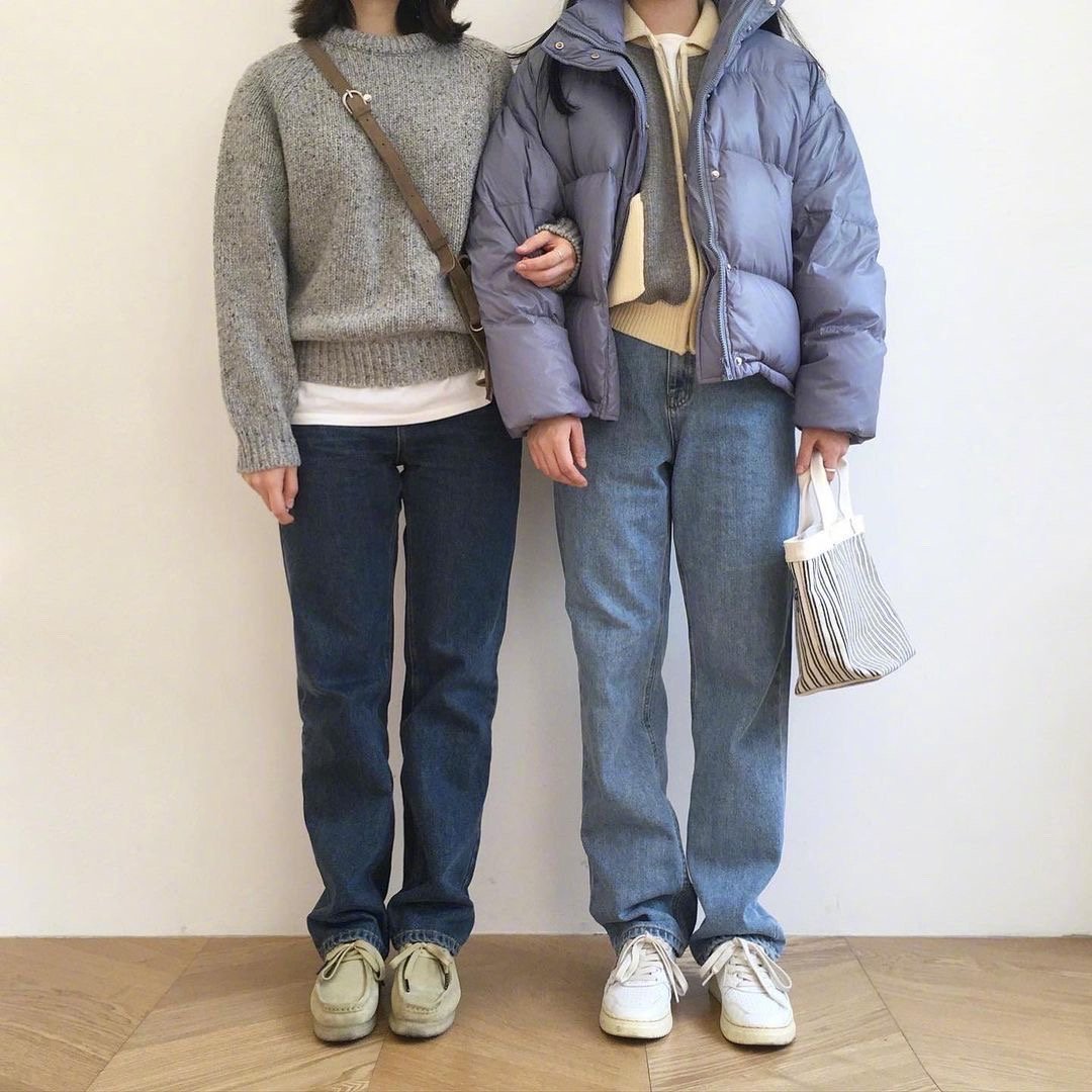 ins姐妹花的学院风穿搭look合集简单干净的学生党穿搭指南
