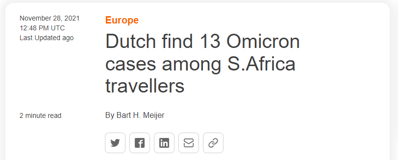 突发！超级变异毒株“奥密克戎”入侵欧洲六国，荷兰13人感染，以色列紧急封国休闲区蓝鸢梦想 - Www.slyday.coM