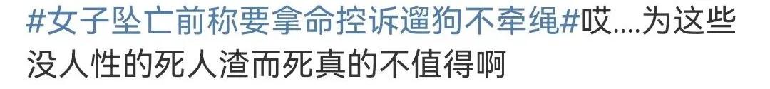 武汉女子坠亡事件，涉事狗主拒不担责：永远别用别人的错伤害自己休闲区蓝鸢梦想 - Www.slyday.coM