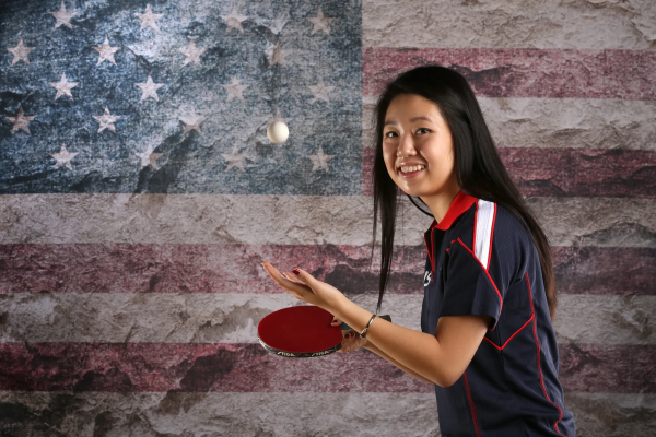 张安在美国乒乓界年少成名。