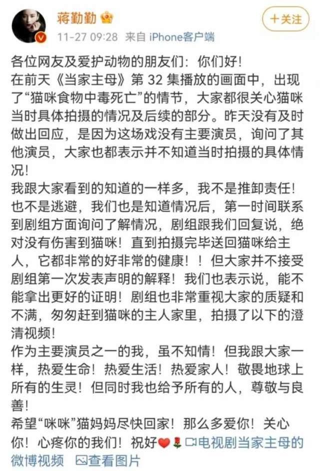 《当家主母》报警后小猫开社交账号亲证未死？网友质疑剧组找错猫休闲区蓝鸢梦想 - Www.slyday.coM