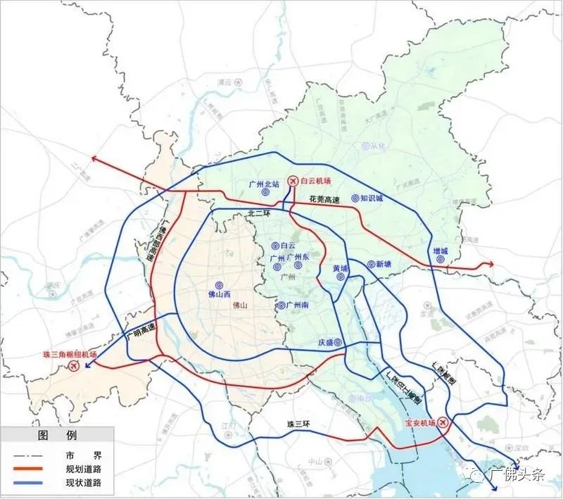 广佛交界新增80条道路衔接两市中心区30分钟互达新规划来了