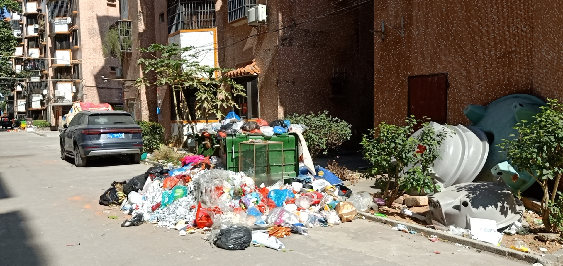 小区脏乱差物业不作为中山这些小区业主苦不堪言