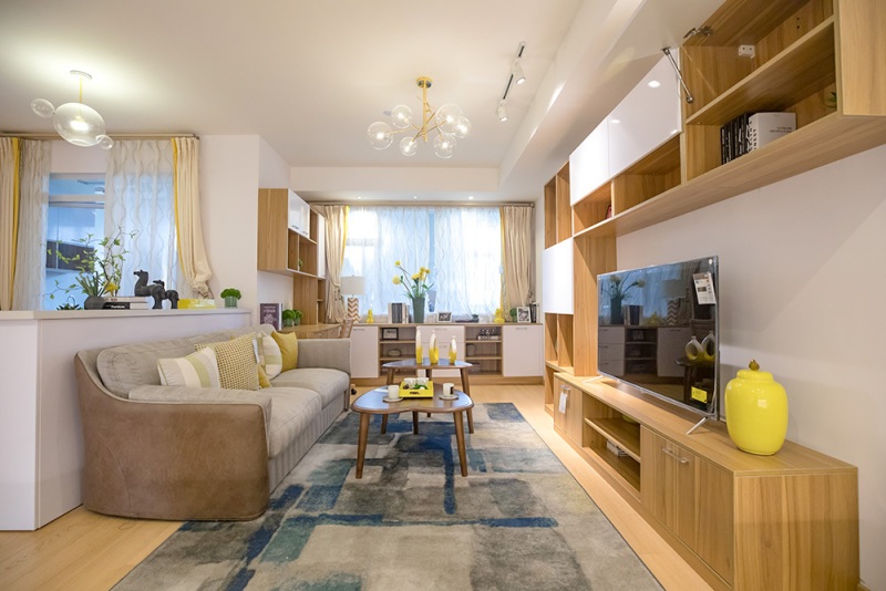 现代风格一居室精美装修,47平米的房子这样装才阔气!