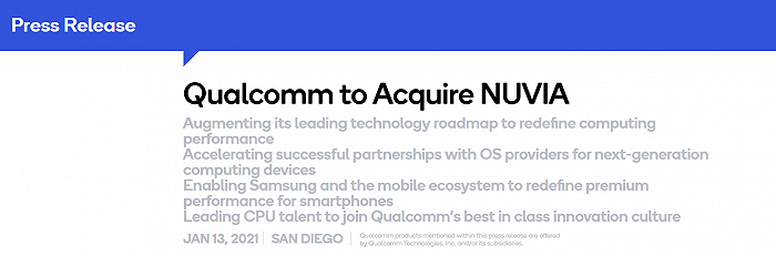 高通拟14亿美元收购Nuvia 意图重塑行业领先地位