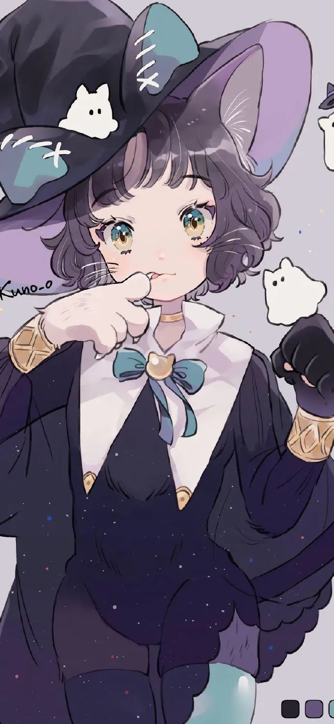 一组小魔女系列人物插画!古灵精怪真好看!