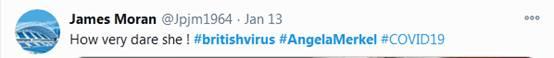 默克尔讲话使用“英国病毒”一说 引发争议和网友不满