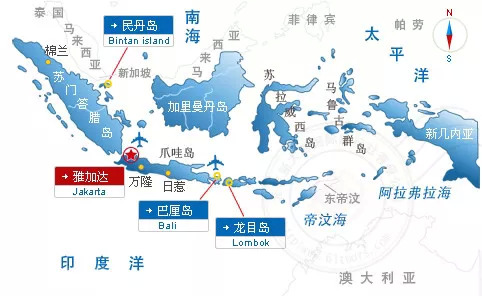 印度尼西亚地图