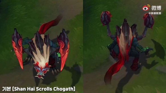 lol山海绘卷科加斯炫彩皮肤演示公布色彩绚丽