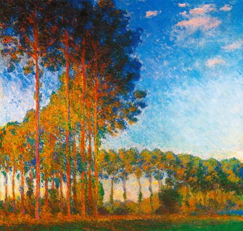 白杨树,莫奈,布面油彩,93厘米×88厘米,1891年,私人藏