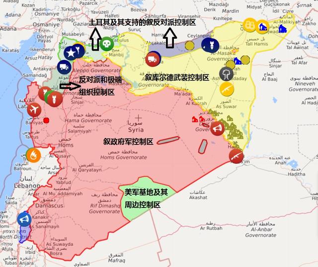 叙利亚省份地图图片