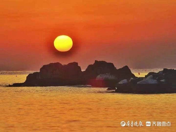 壹粉带你看青岛海上日出一起拥抱新年第一缕阳光