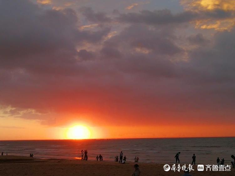 新年第一缕阳光壹粉威海海边观日出迎接崭新的2021年