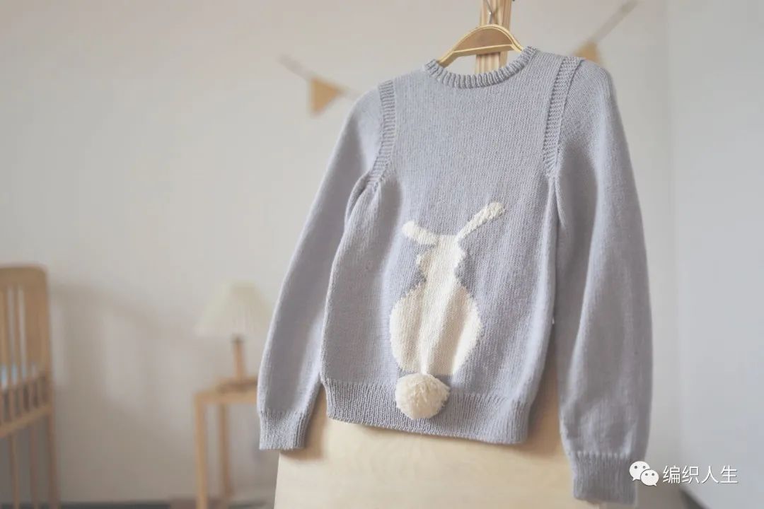 可爱娃娃家20女童兔尾巴套头毛衣有编织图解