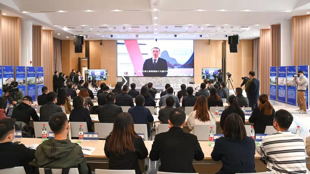 视频连线活动现场(央广网发 蓝天摄)