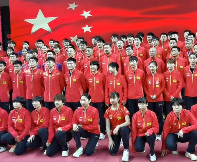 国乒大合影,马龙全程不开心!看出刘诗雯处境,女队地位跌出前3