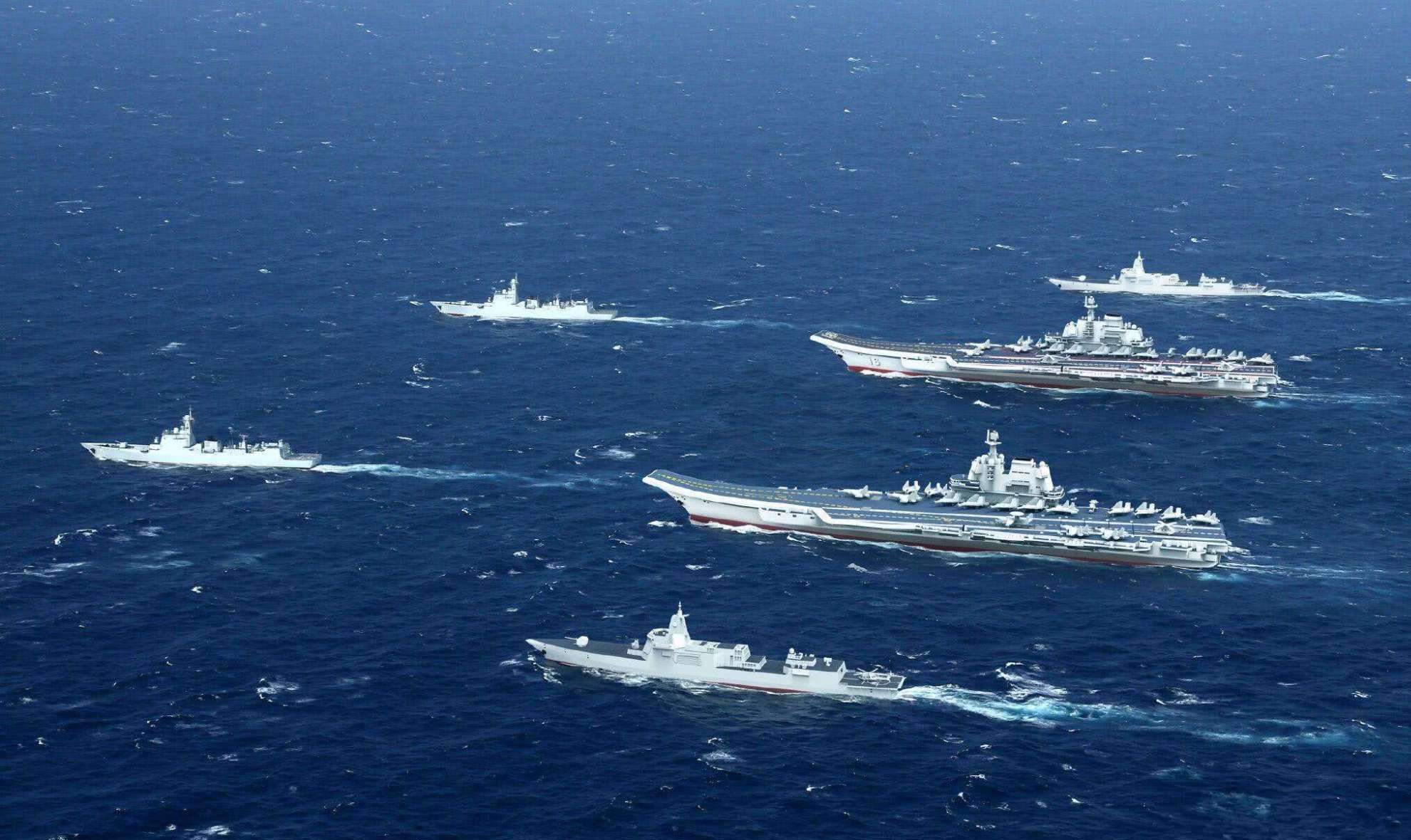 期待双航母编队执行任务部署当然,无论是陆军的"基本实现机械化",空军