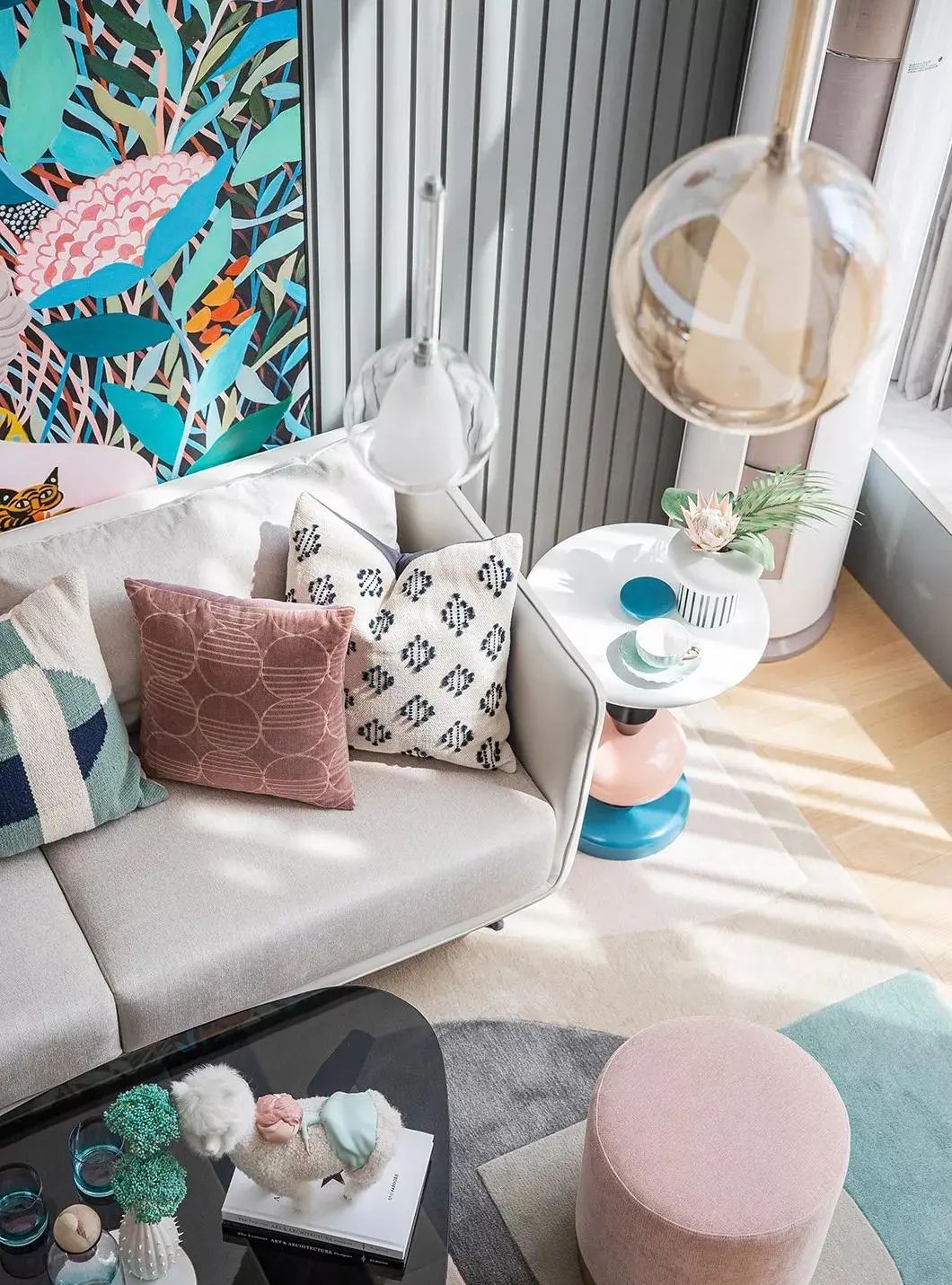 60㎡北欧小户型,马卡龙色系打造,出挑浪漫|色系|空间|美学_新浪新闻