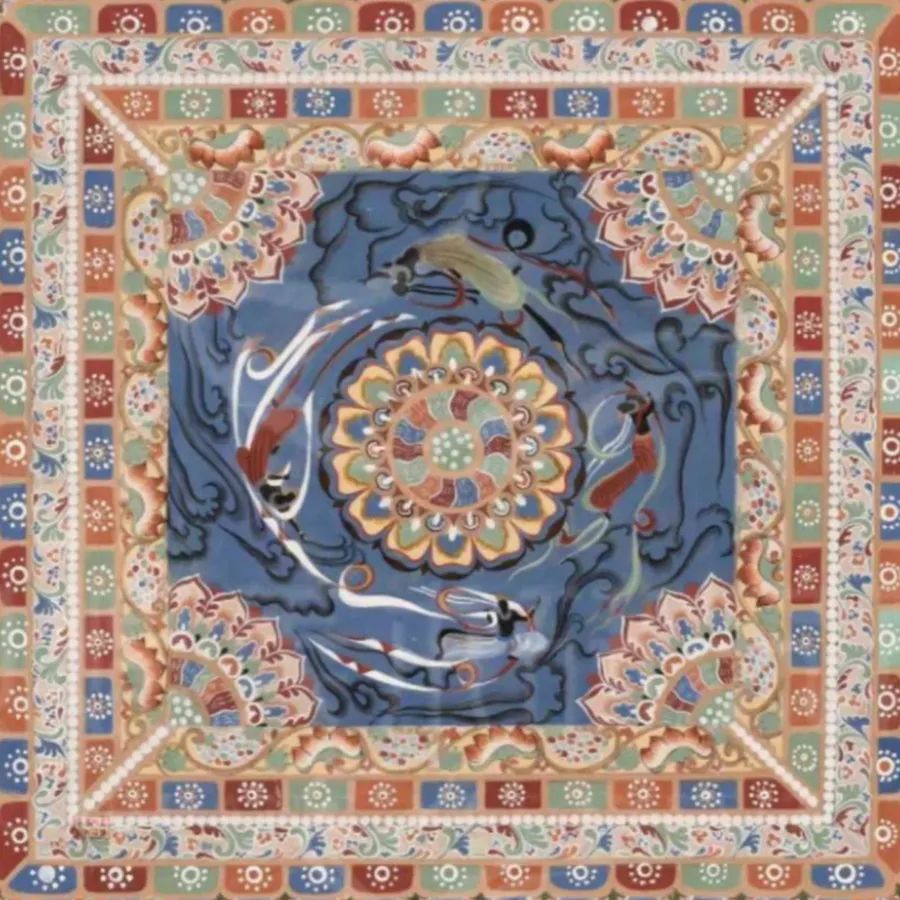 初唐(图|敦煌美术研究所 08)大唐最突出的纹样,叫唐草