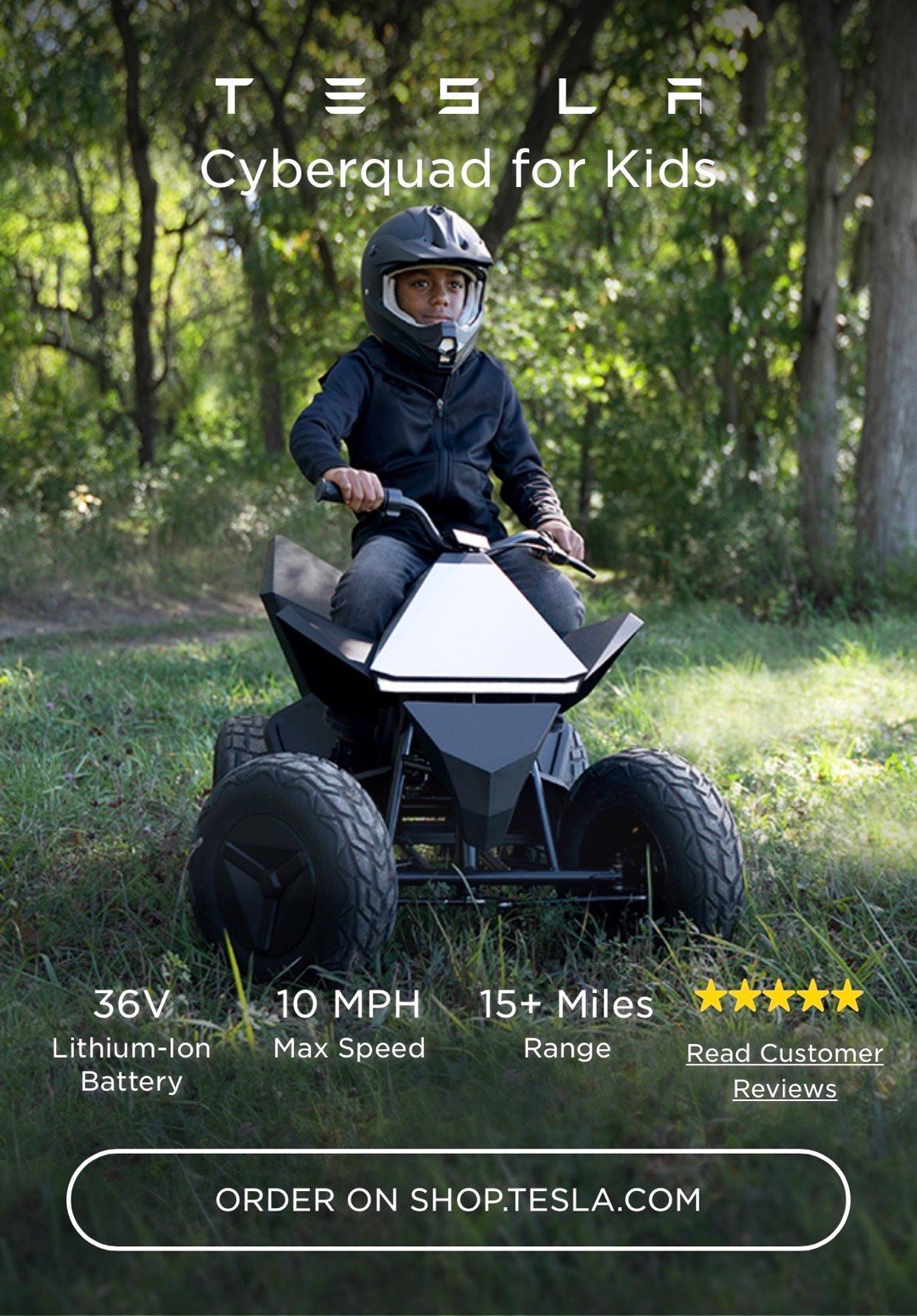 特斯拉美国官网上架一款儿童电动车cyberquad
