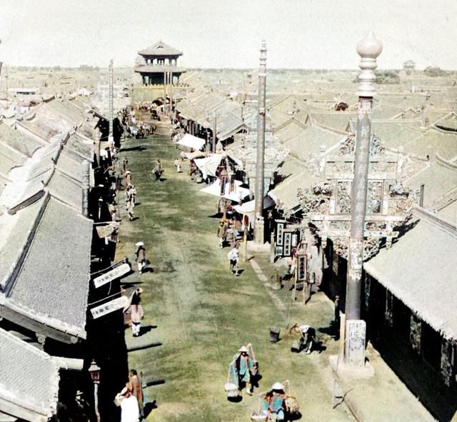 老照片:1904年的奉天,117年前沈阳中街的繁华街景|法轮寺|钟楼|奉天