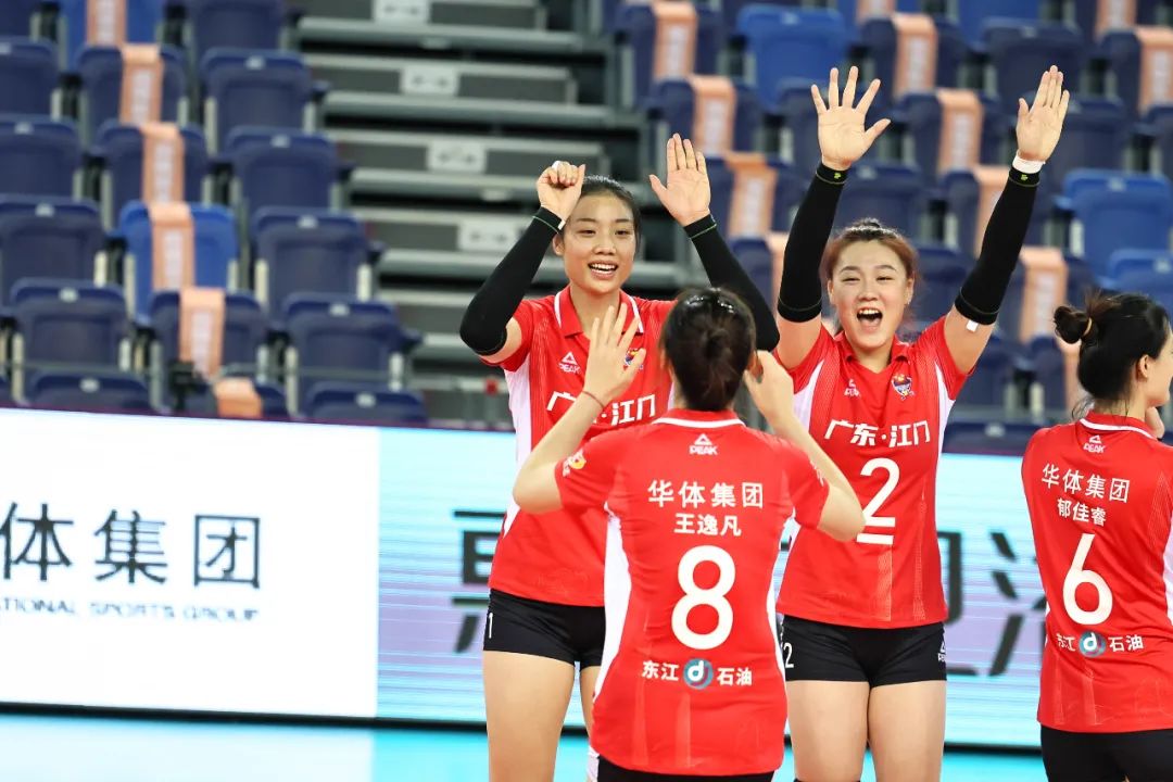 五连胜广东江门华体女排棒棒哒