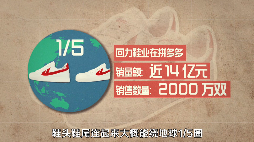 不到两年内，回力鞋业在拼多多的总销量