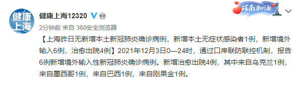 上海新增1例本土无症状感染者，系确诊病例密接者休闲区蓝鸢梦想 - Www.slyday.coM