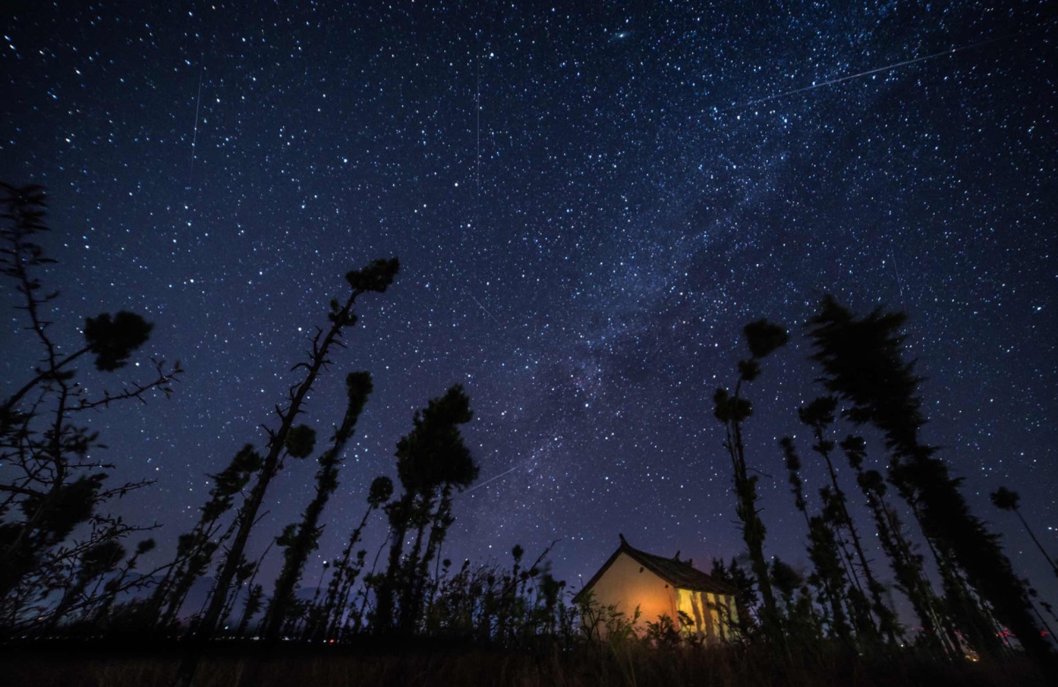 宵风残月影白露成霜寒皆伴飞烟去梦醒又一年