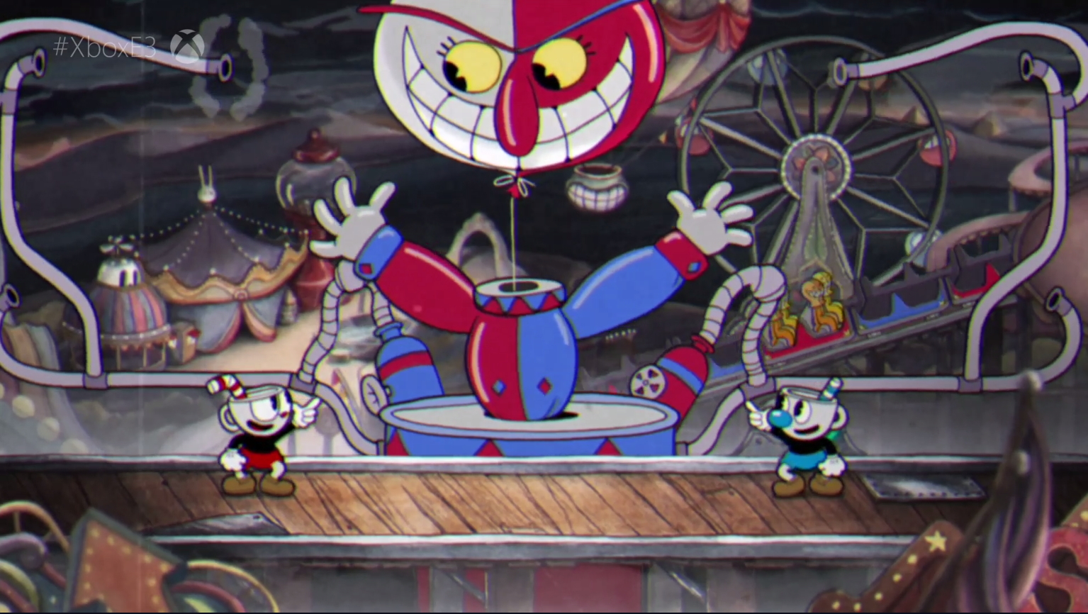 entertainment 开发与发行的游戏,玩家可以扮演其中的茶杯头与马克杯