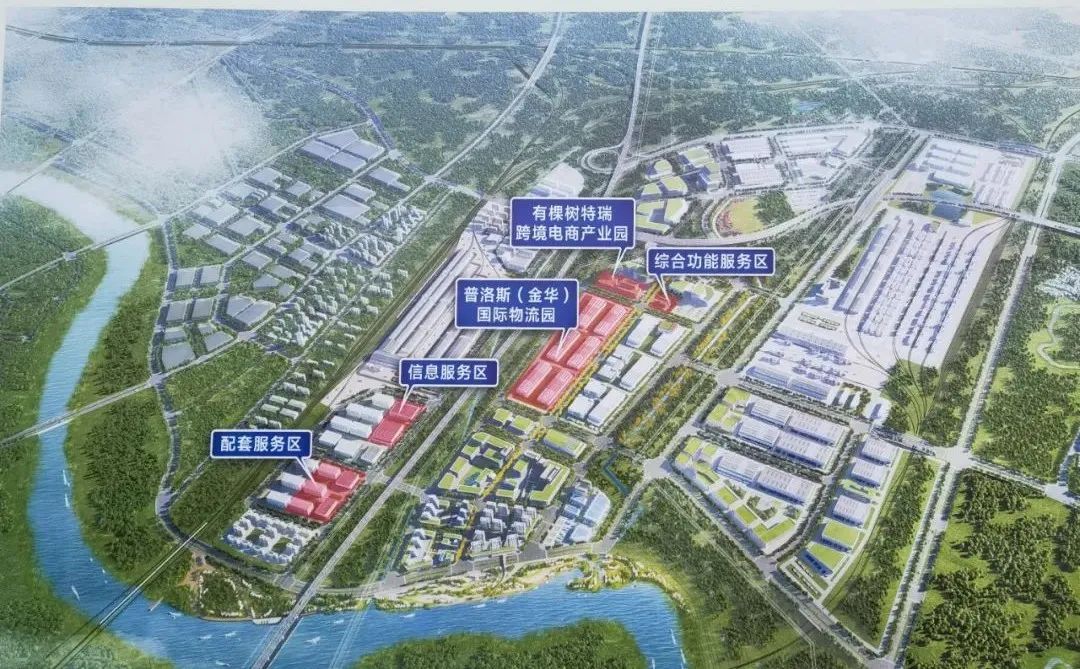 ▲华东国际联运港重大开工项目位置示意图