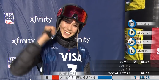 谷爱凌新赛季首场决赛夺冠，完成高难度动作成历史第一人休闲区蓝鸢梦想 - Www.slyday.coM