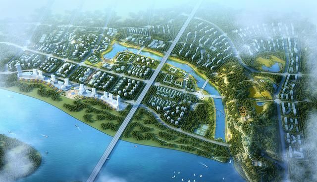 阆中得益于七里新区和工业园区的地势平坦开阔,因此城市的骨架拉的