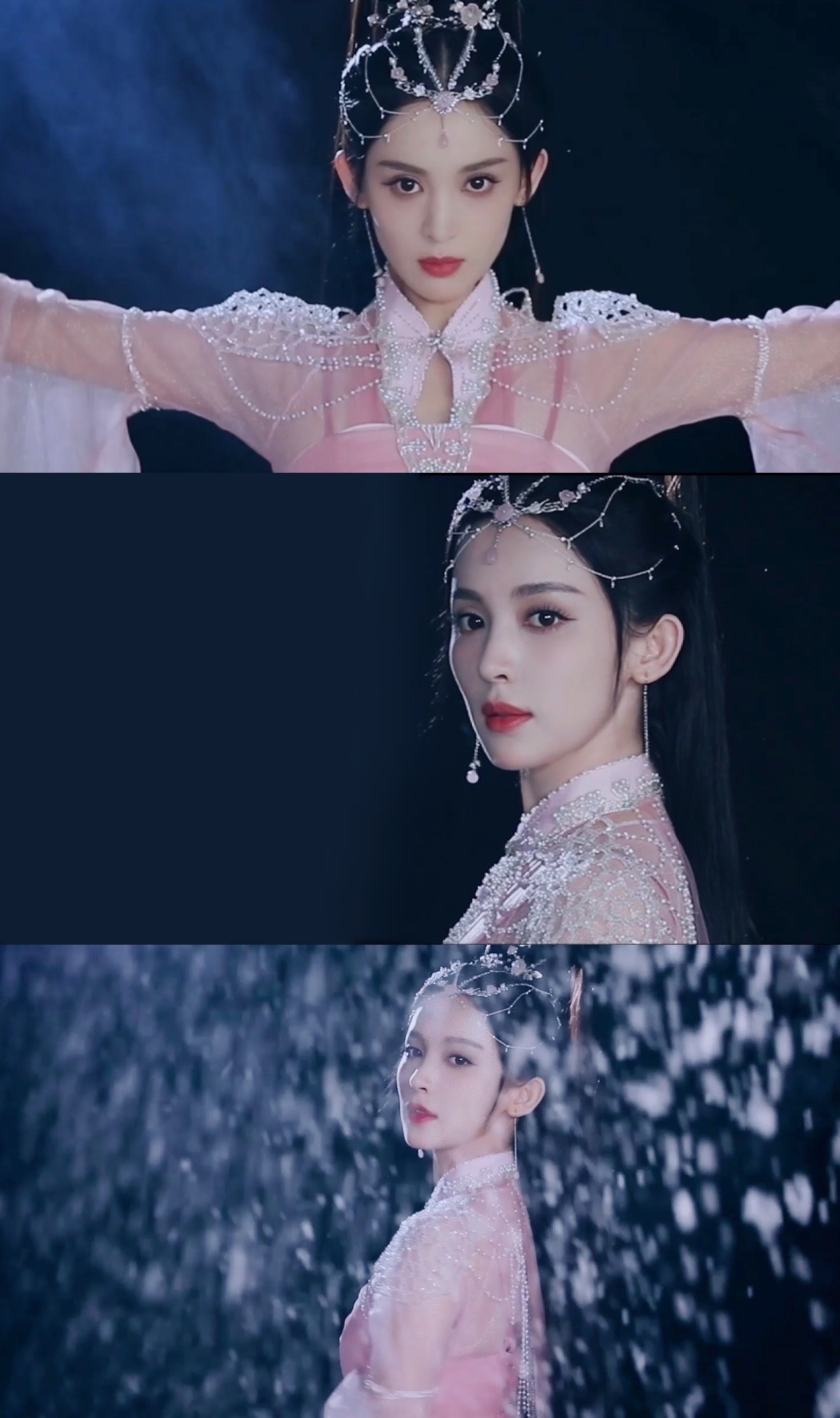 啊,华丽精致的头饰,粉色轻透的薄纱造型……|头饰|娜扎_新浪新闻