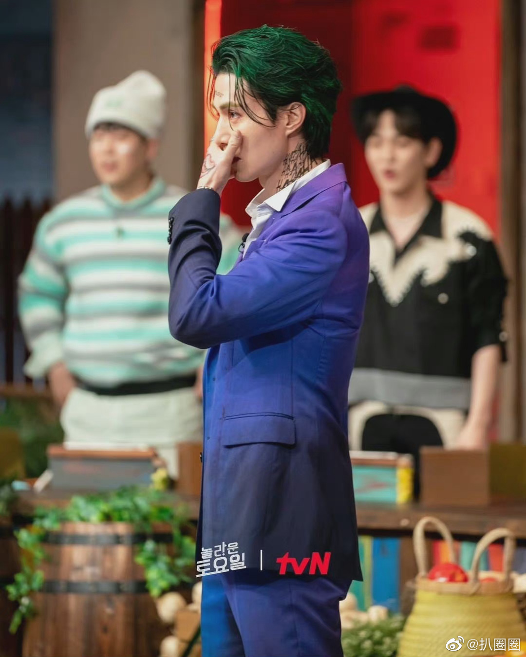 李栋旭最新参加综艺的造型好帅绿头发joker也太帅了吧