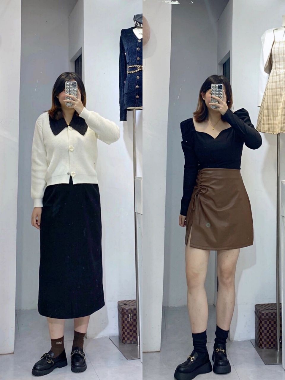 介绍的这位穿搭博主,她的体重在145斤,且又是很典型的梨形身材的女生