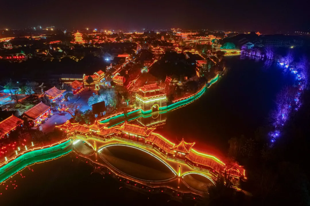 台儿庄|古城|夜景_新浪新闻